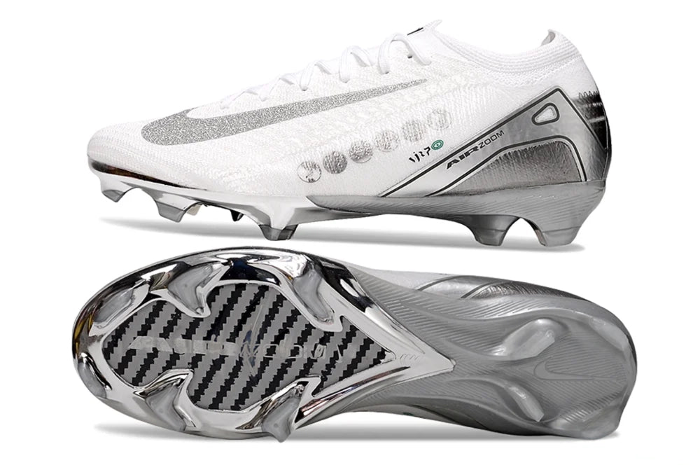Nike Air Zoom Mercurial Vapor 16 Elite FG Soccer Cleats – Chrome Silver / Black Shadow Pack Bestpricedcleats