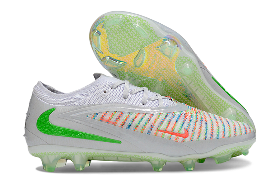 Nike Phantom 6 Elite Low-Cut FG Soccer Cleats – White / Volt / Silver Speed Edition Cleats