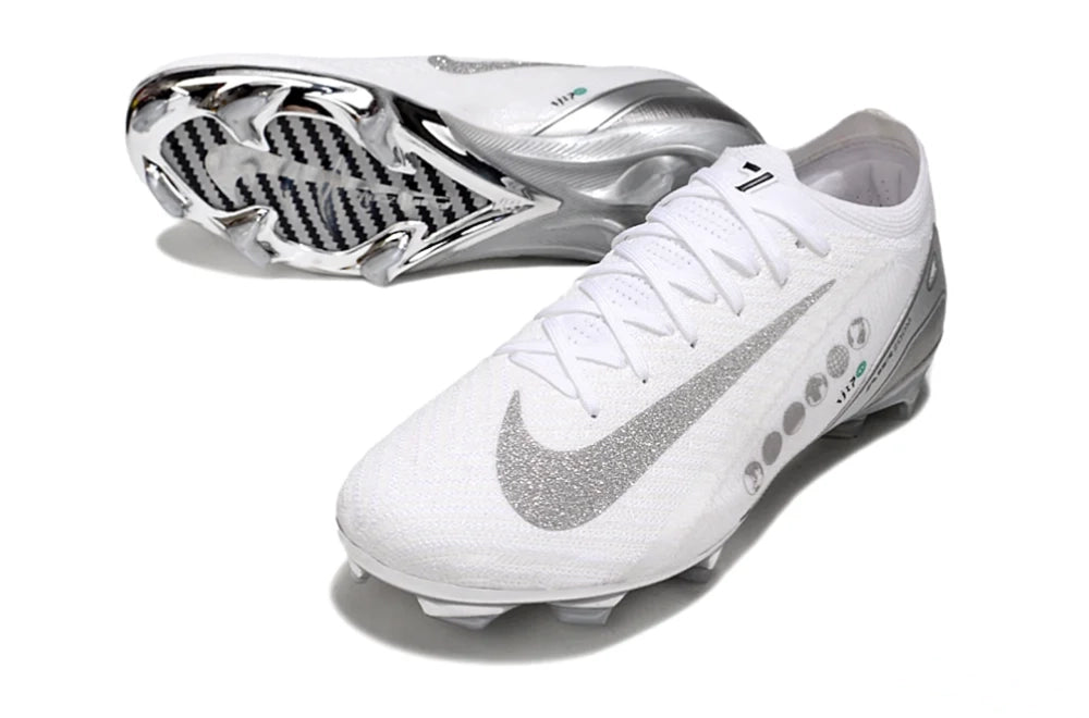 Nike Air Zoom Mercurial Vapor 16 Elite FG Soccer Cleats – Chrome Silver / Black Shadow Pack Bestpricedcleats