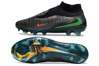 Nike Phantom 6 Elite FG Soccer Cleats – Black / Metallic Gold / Emerald Shadow Edition Cleats