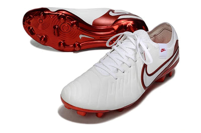 Nike Tiempo Legend 10 Elite FG Soccer Cleats – White / University Red Performance Pack Bestpricedcleats