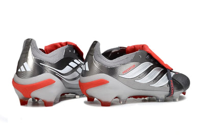 adidas Predator Elite FG Soccer Cleats – Silver Metallic / Solar Red / Core Black Precision Edition Bestpricedcleats