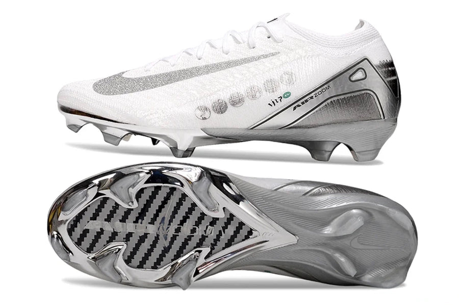 Nike Air Zoom Mercurial Vapor 16 Elite FG Soccer Cleats – Chrome Silver / Black Shadow Pack Bestpricedcleats