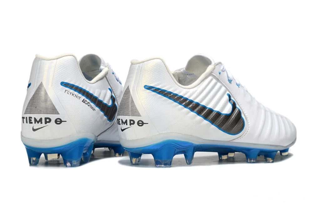 Nike Tiempo Legend Elite FG Soccer Cleats – White / Metallic Silver / Photo Blue Classic Edition Bestpricedcleats