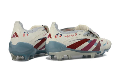 Adidas Predator 25 Elite Fold-Over Tongue FG Soccer Cleats – Cream White / Red / Teal Heritage Edition Bestpricedcleats