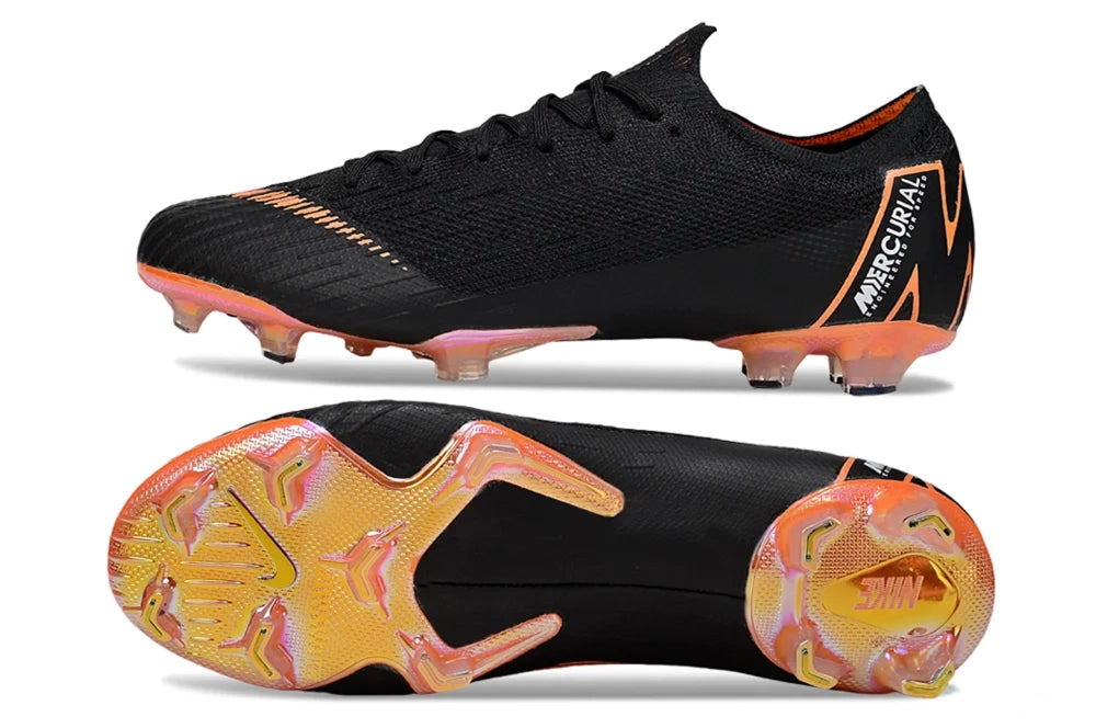 Nike Mercurial Vapor 12 360 Elite FG Soccer Cleats – Black / Orange / Metallic Gold Performance Edition Bestpricedcleats