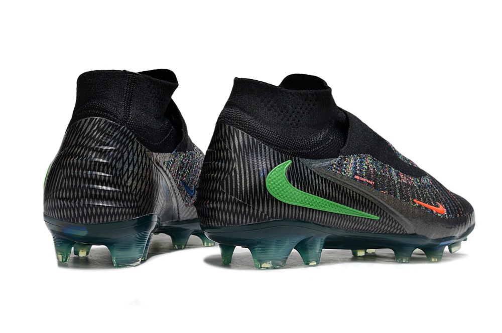Nike Phantom 6 Elite FG Soccer Cleats – Black / Metallic Gold / Emerald Shadow Edition Cleats