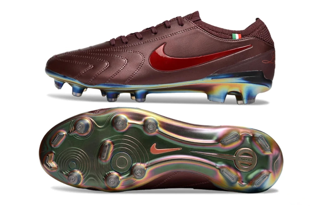 Nike Tiempo Legend 10 Elite FG Soccer Cleats – Burgundy / Metallic Red Premium Edition Bestpricedcleats